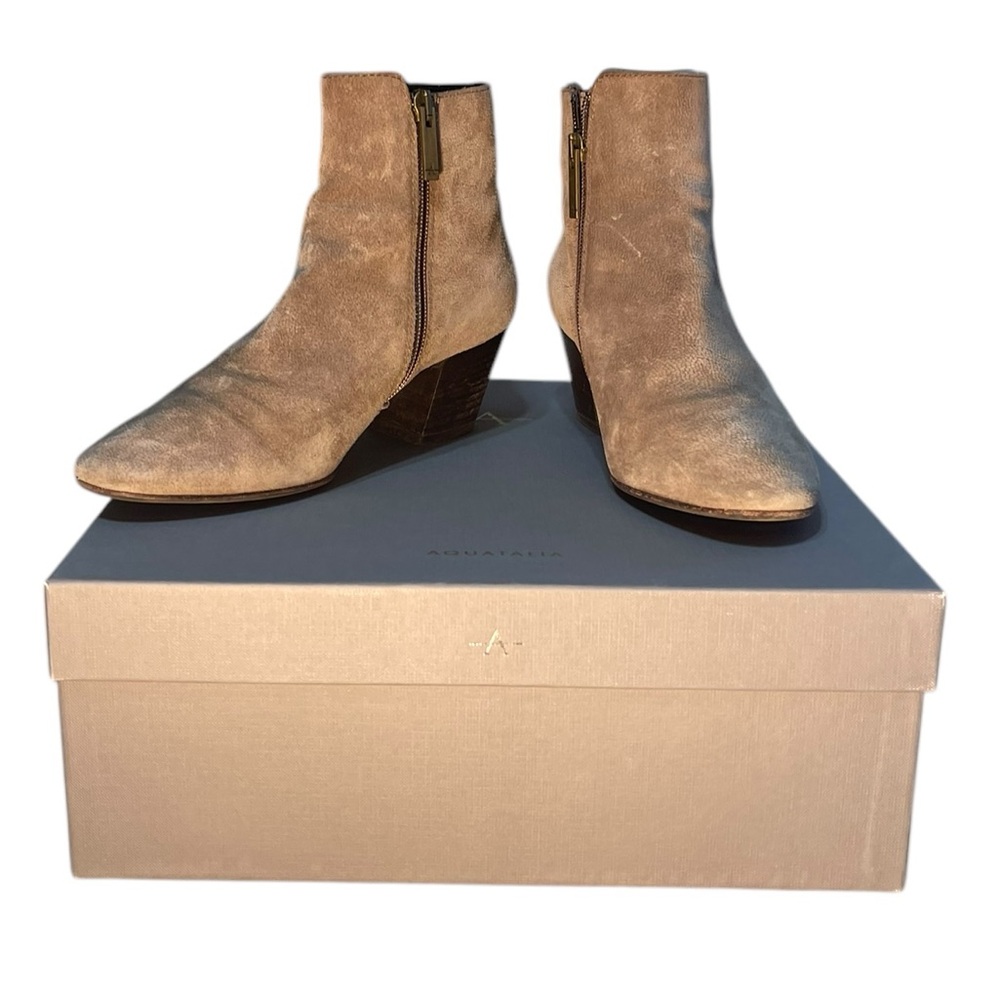 Aquatalia Faylynn Pebbled Suede Chelsea boot, made in Italy. GUC Size 6 1/2 - Picture 3 of 12